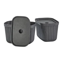 3 Cajas de almacenamiento Pulp 15x23 cm, Black