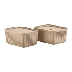 4 Cajas de almacenamiento Pulp 23x32 cm, Natural Brown