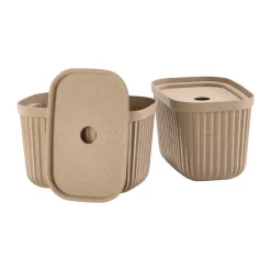 3 Cajas de almacenamiento Pulp 15x23 cm, Natural Brown