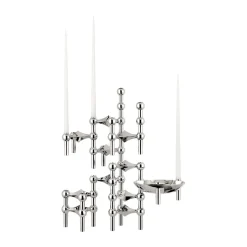 3 Candelabros STOFF Nagel, cromo