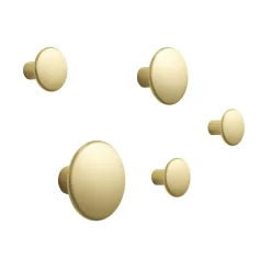 5 Colgadores The Dots, metal, latón