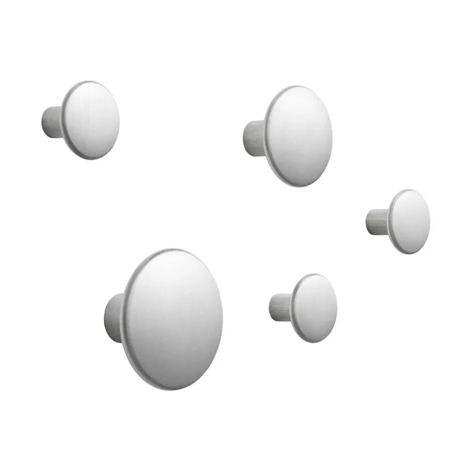 5 Colgadores The Dots, metal, aluminio