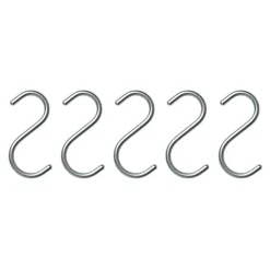 5 Ganchos S-Hook, plata
