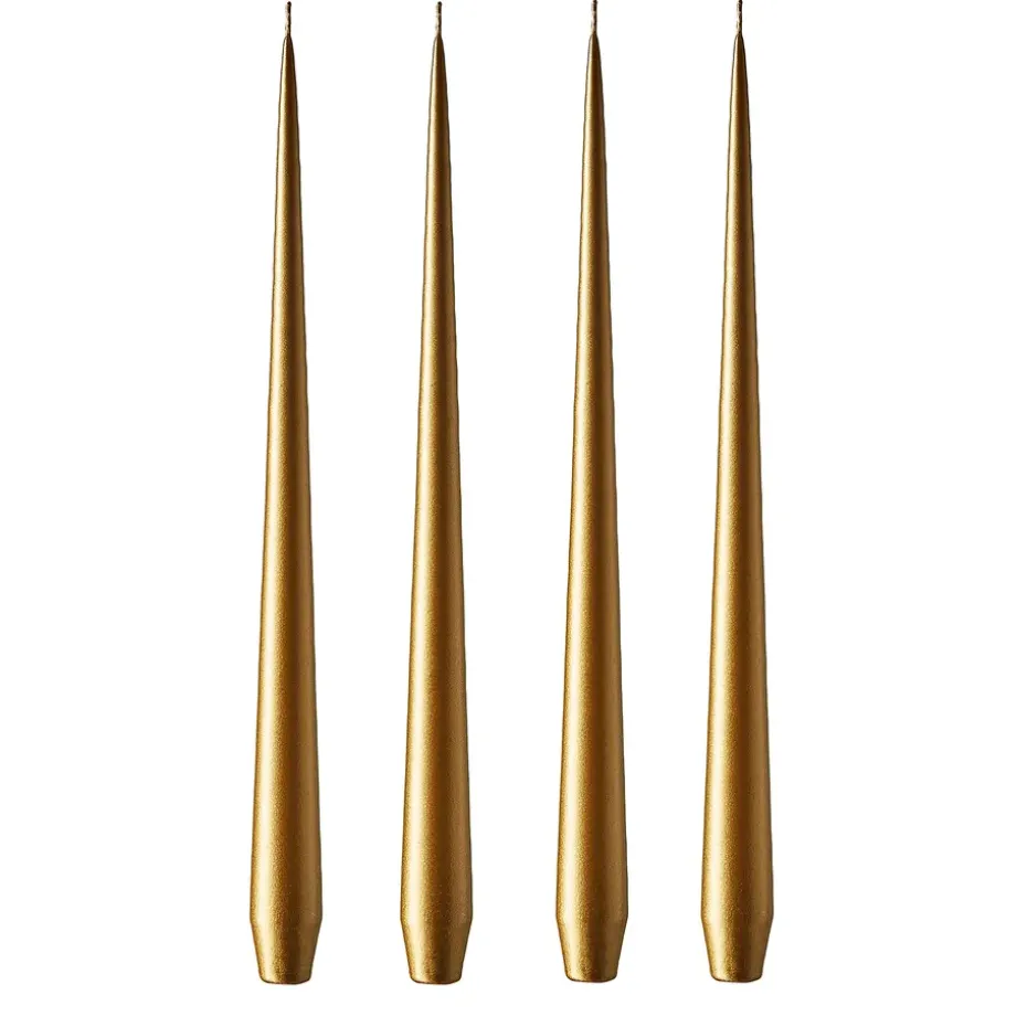 4 Velas ester & erik 32 cm metalico, Gold