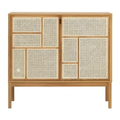 Aparador Air, Roble, 120x110 cm, con patas