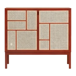 Aparador Air, Rojo, 120x110 cm, con patas