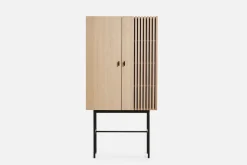 Aparador Array 80 cm, Roble pigmentado blanco