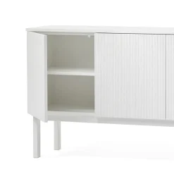 Aparador Beam, Gris claro, base gris claro