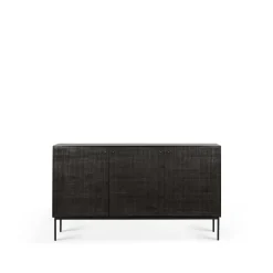 Aparador Grooves, Black 3 puertas