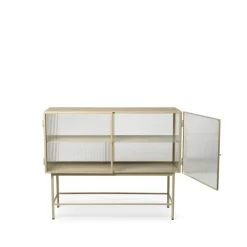 Aparador Haze, Cashmere, vidrio ondulado