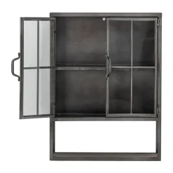 Aparador Sindre 46x21,5x61 cm, Negro, metal
