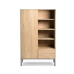 Armario Blackbird, Roble encerado - metal negro