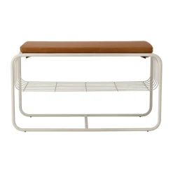 Banco/estante zapatero Nod 80x36x42 cm, Beige