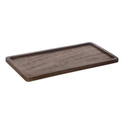 Bandeja de madera Ernst 15x30 cm, marrón oscuro