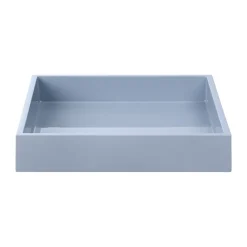 Bandeja decorativa lacada Lux 19x19x3,5 cm, Powder blue
