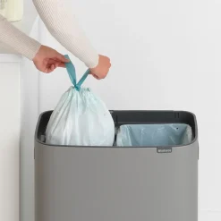 Bo touch bin 2x30 L, Mineral concrete grey