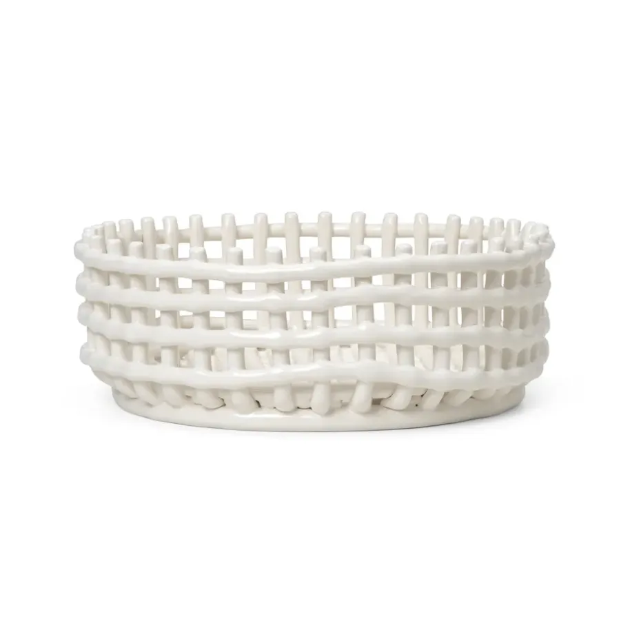 Bol Ceramic trenzado, Off-white