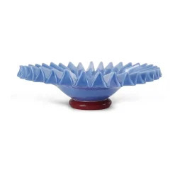 Bol Lori L Ø38 cm, Azul claro-burdeos