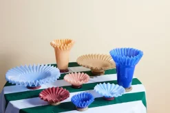 Bol Lori M Ø18 cm, Azul claro-burdeos