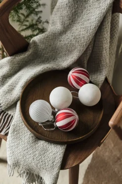 Bolas de Navidad Holiday 6 unidades, Blanco