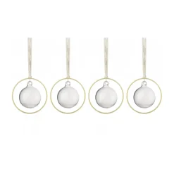 Bolas de Navidad KITAI 8,5 cm 4 unidades, Clear