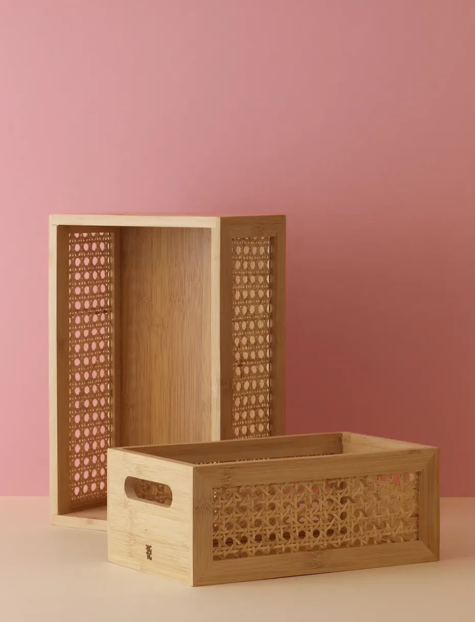 Caja de almacenamiento Bamboo box 20x30 cm, Bambú