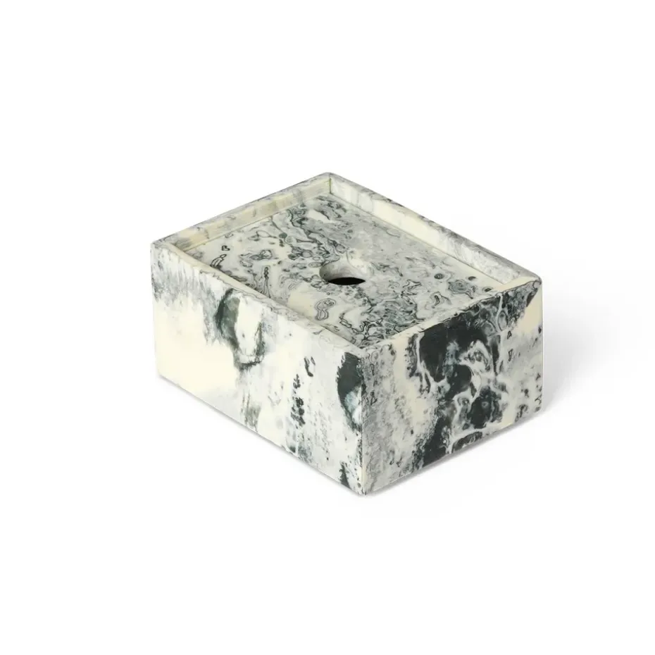 Caja de almacenamiento Mist 7,5x10 cm, Emerald-off white
