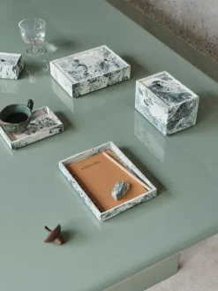 Caja de almacenamiento Mist 10x15 cm, Emerald-off white