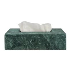 Caja de pañuelos Marble 14x25,5 cm, Dark forest