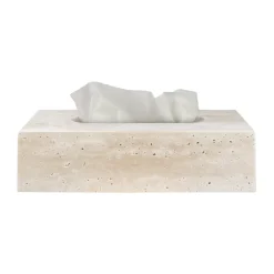 Caja de pañuelos Travertine 14x25,5 cm, Linen