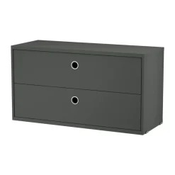 Cajonera String, Gris oscuro, 78x30 cm