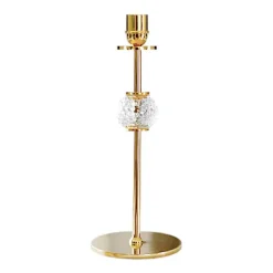Candelabro Alba 30 cm, latón macizo y vidrio