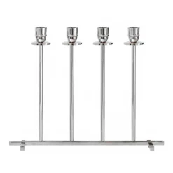 Candelabro Alto, latón niquelado