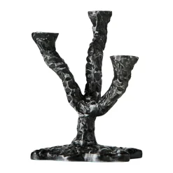 Candelabro Ava 22 cm, Gris antiguo
