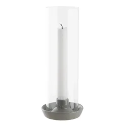 Candelabro cilindro de vidrio Ernst, gris