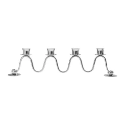 Candelabro de Adviento Lignano Sabbiadoro, Latón niquelado