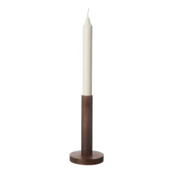 Candelabro de madera Ernst 15 cm, marrón oscuro