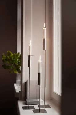 Candelabro Ernst 30 cm, metal cepillado