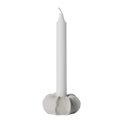 Candelabro Ernst gres Ø7,5 cm, Blanco natural