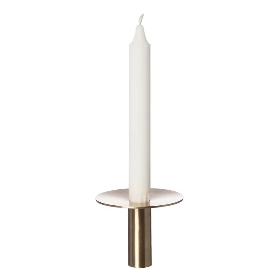 Candelabro Ernst latón cepillado Ø9,2 cm, 7 cm