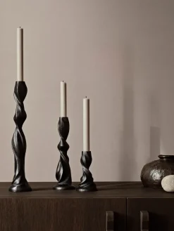 Candelabro Gale 13 cm, Blackened Aluminium