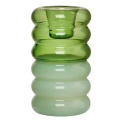 Candelabro Hoop Ø3,5x9 cm, Green-milky green