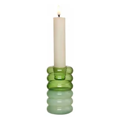 Candelabro Hoop Ø3,5x9 cm, Green-milky green