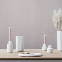 Candelabro Lyngby blanco, 7 cm