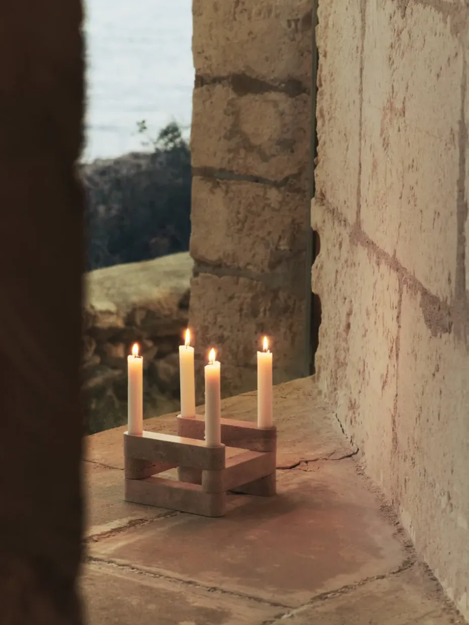 Candelabro Newel modul 6 piezas, Travertine