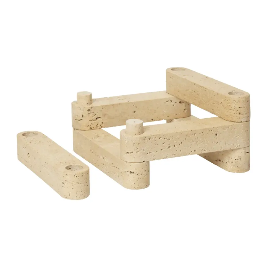 Candelabro Newel modul 6 piezas, Travertine
