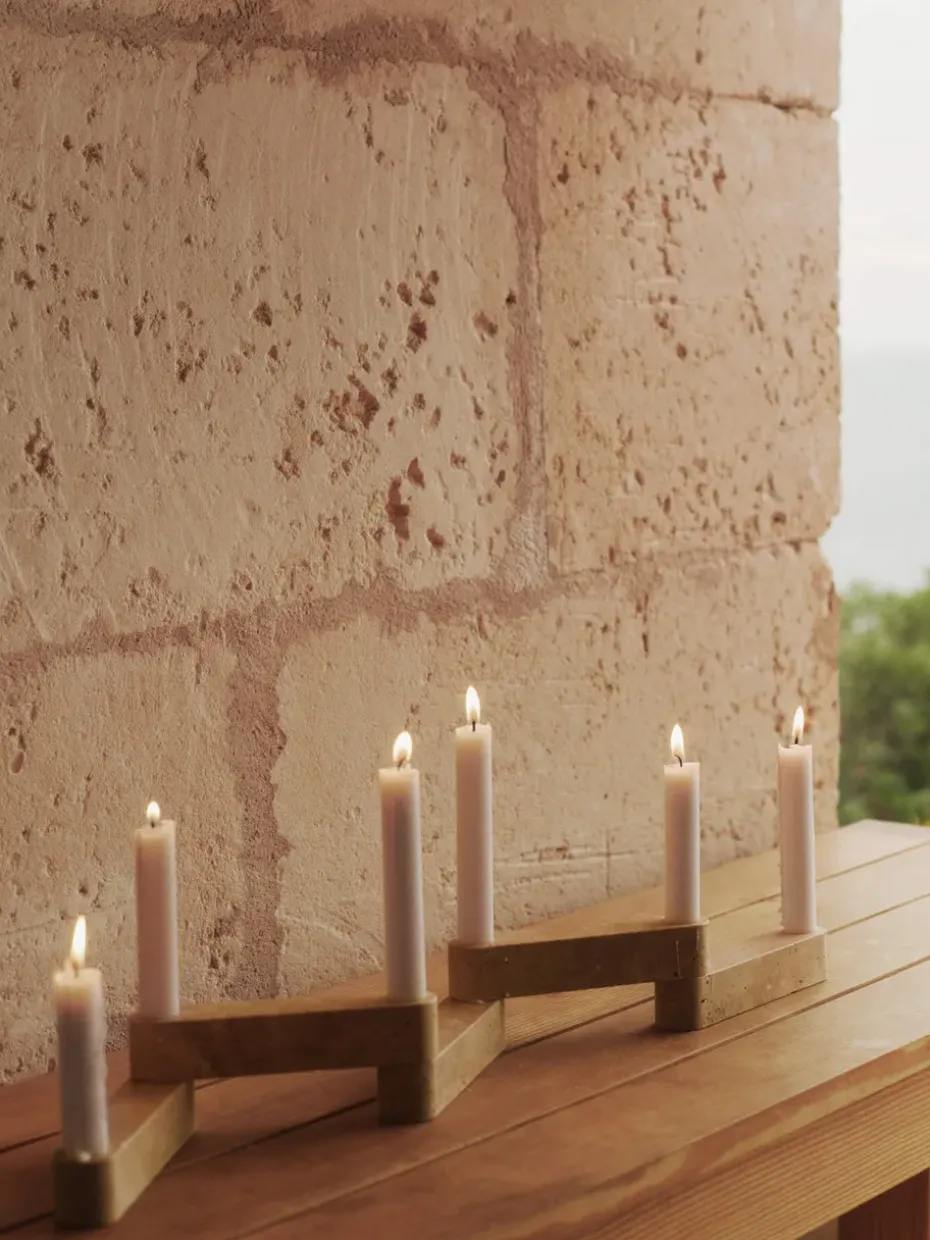 Candelabro Newel modul 6 piezas, Travertine