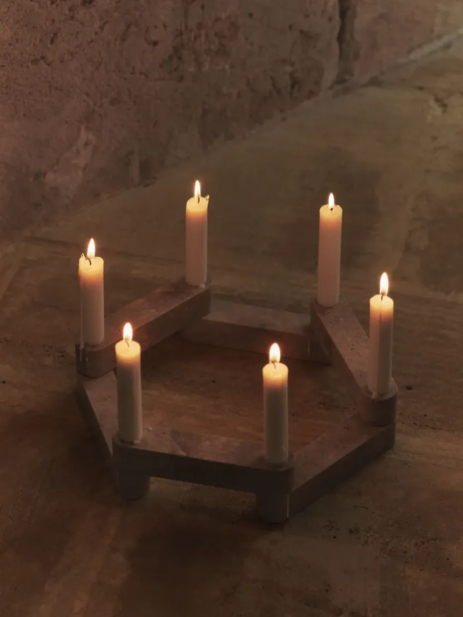 Candelabro Newel modul 6 piezas, Travertine