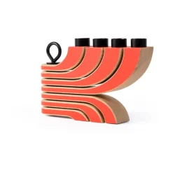 Candelabro Nordic Light, 4 brazos, Rojo