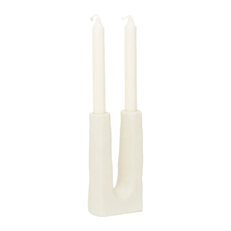 Candelabro Tomas 11cm, Off white